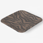 茶色と黒のトラストライプギ ペーパープレート (傾斜あり)