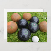 茶色と黒のヴィンテージの芝生の鉢 ポストカード (正面/裏面)