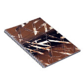 茶色と黒の幾何学的抽象芸術 ノートブック (右側)