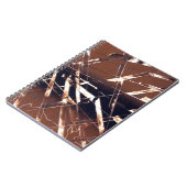 茶色と黒の幾何学的抽象芸術 ノートブック (左側)