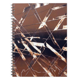 茶色と黒の幾何学的抽象芸術 ノートブック