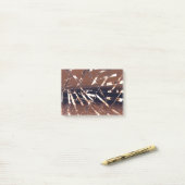 茶色と黒の幾何学的抽象芸術 ポストイット (デスク上)