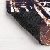 茶色と黒の幾何学的抽象芸術 マウスパッド (コーナー)