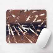 茶色と黒の幾何学的抽象芸術 マウスパッド (マウス)
