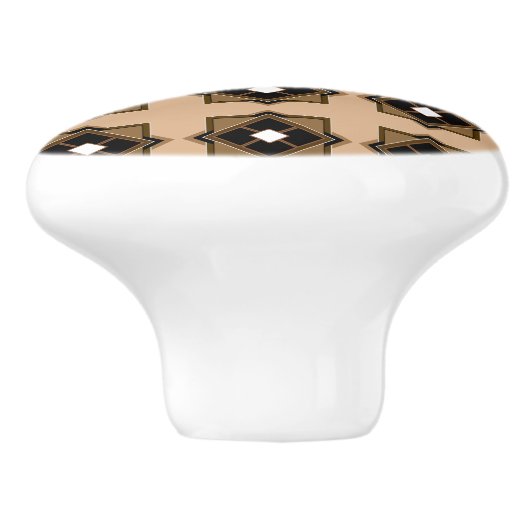 茶色と黒の形状セラミックプル セラミックノブ (側面)