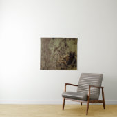 茶色と黒の抽象芸術絵画の タペストリー (インサイチュ(横))