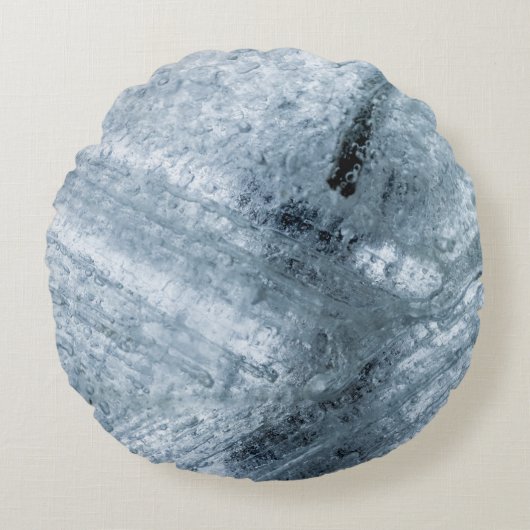 茶色と黒の抽象芸術絵画の ラウンドクッション (正面)