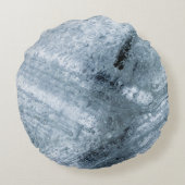 茶色と黒の抽象芸術絵画の ラウンドクッション (裏面)