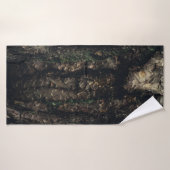 茶色と黒の木の幹 バスタオル (バスタオル)