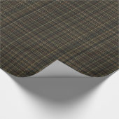 茶色と黒の格子模様のギフトラップ ラッピングペーパー (角)