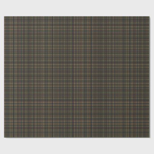 茶色と黒の格子模様のギフトラップ ラッピングペーパー (フラット)