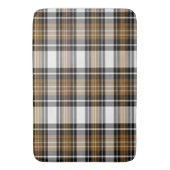 茶色と黒の格子縞 バスマット (正面縦)