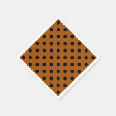 茶色と黒の水玉模様 スタンダードカクテルナプキン (角)