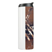 茶色と黒の角度付き抽象芸術 タンブラー (回転左)