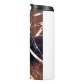 茶色と黒の角度付き抽象芸術 タンブラー (回転右)