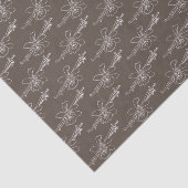 茶色にバニラフラワーと豆のスケッチ白 薄葉紙 (詳細)