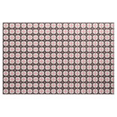 茶色にピンク色の花 |花柄をブロック ファブリック (ヤード)
