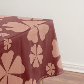 茶色にミュートされたフローラ抽象芸術パターン テーブルクロス (インサイチュ)