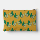 茶色に緑のアボカド アクセサリーポーチ (裏面)