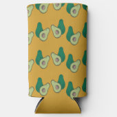 茶色に緑のアボカド スリム缶クーラー (正面)