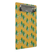 茶色に緑のアボカド ミニクリップボード (アングル)