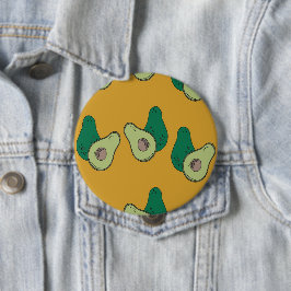 茶色に緑のアボカド 缶バッジ