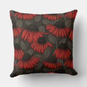 茶色に赤い円錐花序 クッション (裏面)