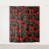 茶色に赤い円錐花序 タペストリー (正面)