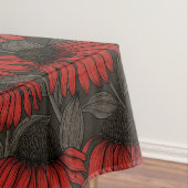 茶色に赤い円錐花序 テーブルクロス (インサイチュ)
