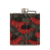 茶色に赤い円錐花序 フラスク (裏面)