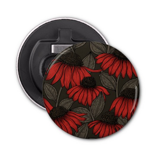 茶色に赤い円錐花序 栓抜き (正面)