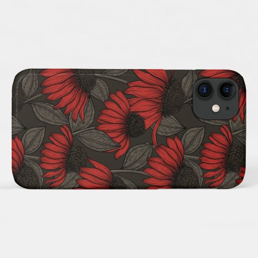 茶色に赤い円錐花序 Case-Mate iPhoneケース (裏面(横))