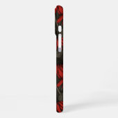 茶色に赤い円錐花序 iPhoneケース (左側面)