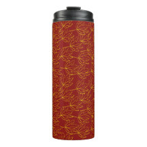 茶色に黄色の紅葉模様