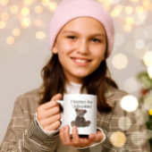 茶色のおもしろいクマ可愛い月曜日の仕事パン動物 コーヒーマグカップ