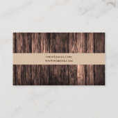 茶色のお洒落木の馬の写真コーチウマ科のング 名刺 (裏面)