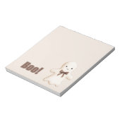 茶色のかわいいお化け ノートパッド (回転)