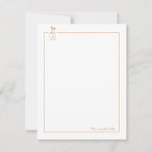 茶色のかわいいハートメイスンジャー個人文房具 ノートカード (正面)