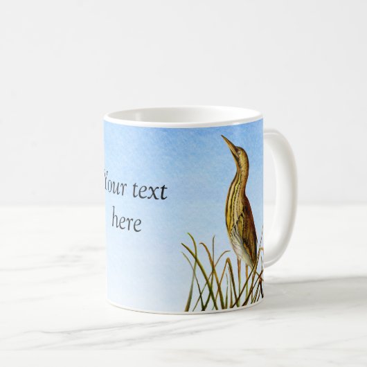 茶色のにがり鳥の水の色絵画のコーヒーマグ コーヒーマグカップ (正面右)