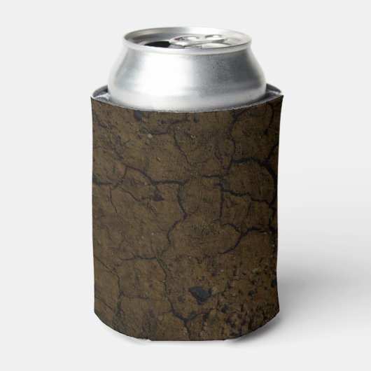 茶色のひび割れた泥 缶クーラー (缶正面)