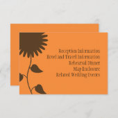 茶色のひまわり囲いカード エンクロージャーカード (正面/裏面)