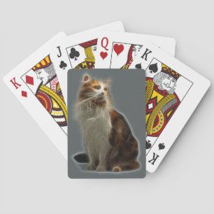 茶色のぶち猫のフラクタル トランプ