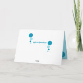 茶色のぶち猫の着席の写真の紫色のターコイズ カード (裏面)