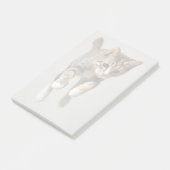 茶色のぶち猫の跳躍 ポストイット (アングル)