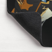 茶色のぶち猫のmousepad マウスパッド (コーナー)