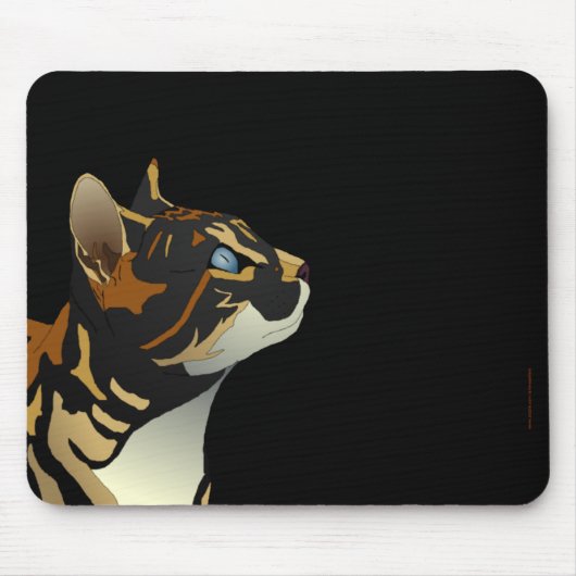 茶色のぶち猫のmousepad マウスパッド (正面)
