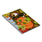 茶色のぶち猫妖精猫の秋の秋のノート ノートブック (右側)