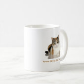茶色のぶち猫: 私を自己の責任において悩まして下さい コーヒーマグカップ (正面右)