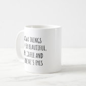 茶色のものは、コーヒーのように非常に美しいおもしろい コーヒーマグカップ (正面左)