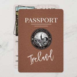 茶色のアイルランドのパスポート日付の保存 セーブザデート